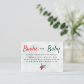 Boeken voor Baby Rustic Little Tomato Baby shower Informatiekaartje (Staand voorkant)