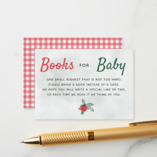 Boeken voor Baby Rustic Little Tomato Baby shower Informatiekaartje