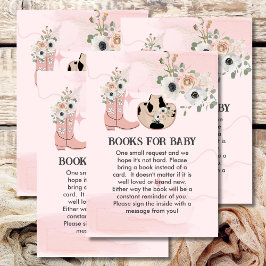 Boeken voor Baby Saddle Up Western Cowgirl Theme Informatiekaartje