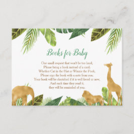 Boeken voor baby, Safari boek aanvraag inserts Informatiekaartje
