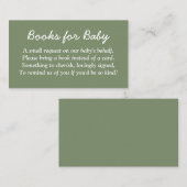 Boeken voor Baby Sage Green Enclosure Kaart (Voorkant / Achterkant)