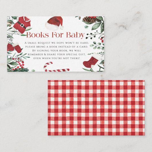 Boeken voor Baby Santa Babykleding Kerstwinter Informatiekaartje (Voorkant / Achterkant)