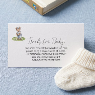 Boeken voor Baby Schattige Blauwe Beer Golft Informatiekaartje