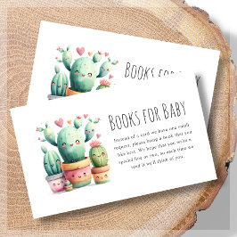 Boeken voor Baby | Schattige Cactus Baby shower Informatiekaartje