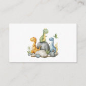 Boeken voor Baby Schattige Dinosaur Waterverf Show Informatiekaartje (Achterkant)