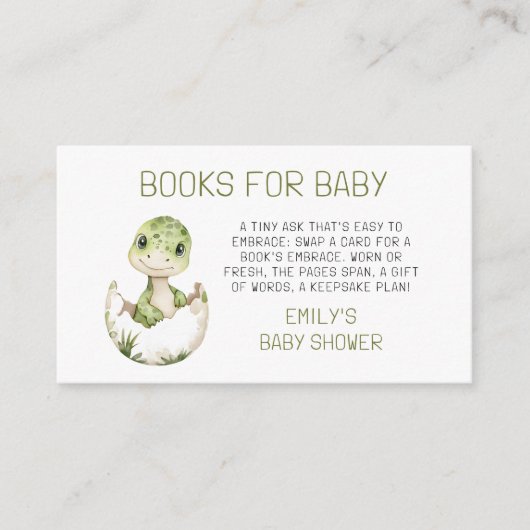 Boeken voor Baby Schattige Dinosaur Waterverf Show Informatiekaartje (Voorkant)