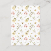 Boeken voor Baby Schattige Gebreid Floral Woodland Informatiekaartje (Achterkant)