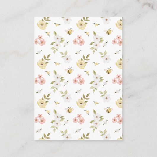 Boeken voor Baby Schattige Gebreid Floral Woodland Informatiekaartje (Achterkant)