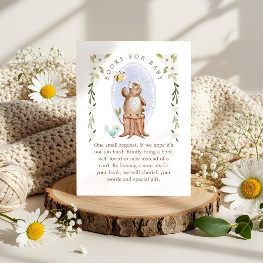 Boeken voor Baby Schattige Gebreid Floral Woodland Informatiekaartje