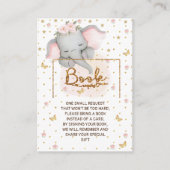 Boeken voor baby Schattige Pink Elephant Informatiekaartje (Voorkant)