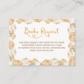 Boeken voor Baby Schattige pompoen bloemenBaby sho Informatiekaartje (Voorkant)