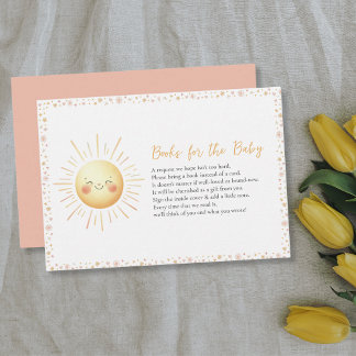 Boeken voor Baby Schattige Sunshine Theme Baby sho Informatiekaartje