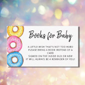 Boeken voor Baby shower Baby donuts Informatiekaartje