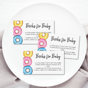 Boeken voor Baby shower Baby donuts Informatiekaartje