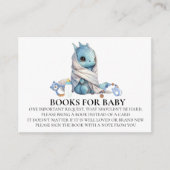Boeken voor Baby shower Blue Dragon Knight Informatiekaartje (Voorkant)