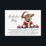 Boeken voor Baby shower Christmas Highland Koe Informatiekaartje<br><div class="desc">Dit ontwerp kan op het gebied worden gepersonaliseerd dat door de foto en/of tekst te veranderen wordt verstrekt. Of het kan worden aangepast door de klik te kiezen om verdere optie aan te passen en de kleur van de achtergrond te schrappen of te veranderen, tekst toe te voegen, de tekstkleur...</div>
