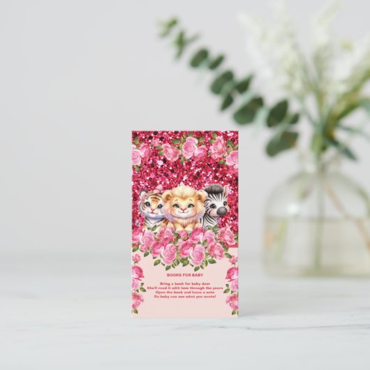 Boeken voor Baby shower Enclosure Kaart (Staand voorkant)