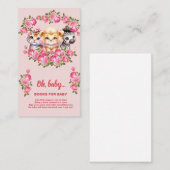 Boeken voor Baby shower Enclosure Kaart (Voorkant / Achterkant)