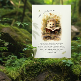 Boeken voor Baby shower Hedgehog Enclosure Kaart