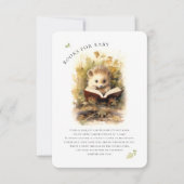 Boeken voor Baby shower Hedgehog Enclosure Kaart (Voorkant)