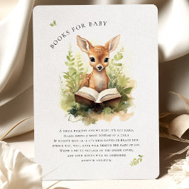 Boeken voor Baby shower Hertenleefruimte Kaart