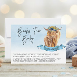 Boeken voor Baby shower Highland Koe Boy Calf Kaart