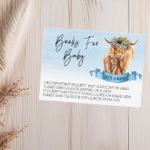 Boeken voor Baby shower Highland Koe Boy Calf Visitekaartje