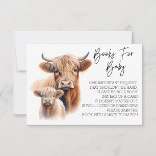 Boeken voor baby shower hooglandrund kaart