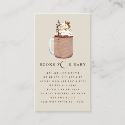 Boeken voor Baby shower iCoffee Book Request Informatiekaartje (Voorkant)