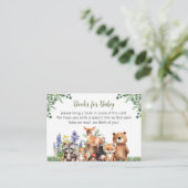 Boeken voor baby shower informatiekaartje (Staand voorkant)