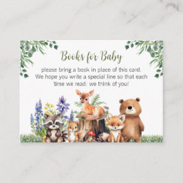Boeken voor baby shower informatiekaartje