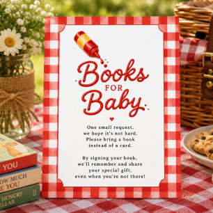 Boeken voor Baby Shower Insteekkaart Informatiekaartje