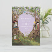 Boeken voor Baby shower Lavender Kaart (Staand voorkant)