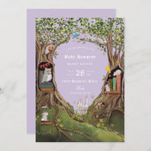 Boeken voor Baby shower Lavender Kaart (Voorkant / Achterkant)