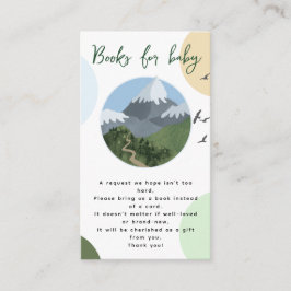 Boeken voor baby shower Mountain Adventure Baby Informatiekaartje