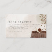 Boeken voor Baby shower van bosgebieden voor Baby Informatiekaartje (Voorkant)