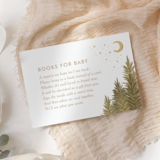 Boeken voor Baby shower van bossen voor Baby Informatiekaartje