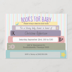 Boeken voor Baby shower voor babymeisjes Kaart