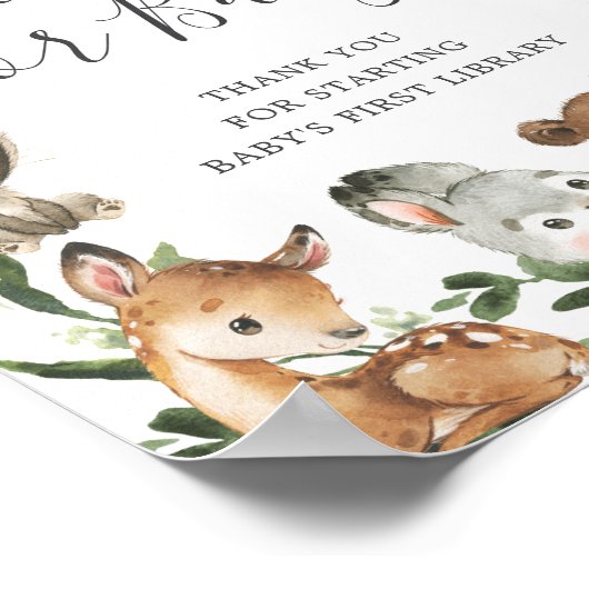 Boeken voor Baby showers van bosgebieden voor Baby Poster (Hoek)