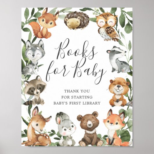 Boeken voor Baby showers van bosgebieden voor Baby Poster (Voorkant)