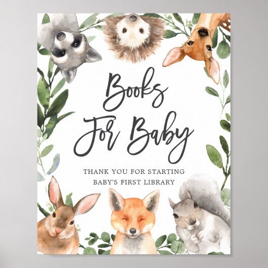 Boeken voor Baby showers van bosgebieden voor Baby Poster (Voorkant)