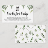 Boeken voor Baby Siberian Husky Boho Greenery Informatiekaartje (Voorkant / Achterkant)