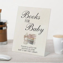 Boeken voor Baby Sign Baby Is Brewing Baby shower Reclamebord Met Voetstuk