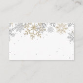 Boeken voor Baby Silver Gold Snowflake Informatiekaartje (Achterkant)