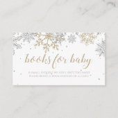 Boeken voor Baby Silver Gold Snowflake Informatiekaartje (Voorkant)