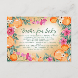 Boeken voor Baby Sinaasappels Pink Flowers Little  Informatiekaartje