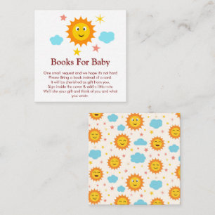 Boeken voor Baby Smiling Sunshine Baby shower Informatiekaartje