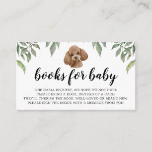 Boeken voor Baby Speelgoed Poodle Waterverf Boho G Informatiekaartje