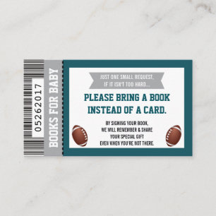 Boeken voor Baby, Sport, Football Baby shower Informatiekaartje