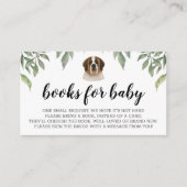 Boeken voor Baby St. Bernard Boho Greenery Informatiekaartje (Voorkant)